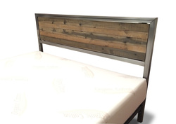 Denver Colorado Industrial furniture modern king size bed wood headboard