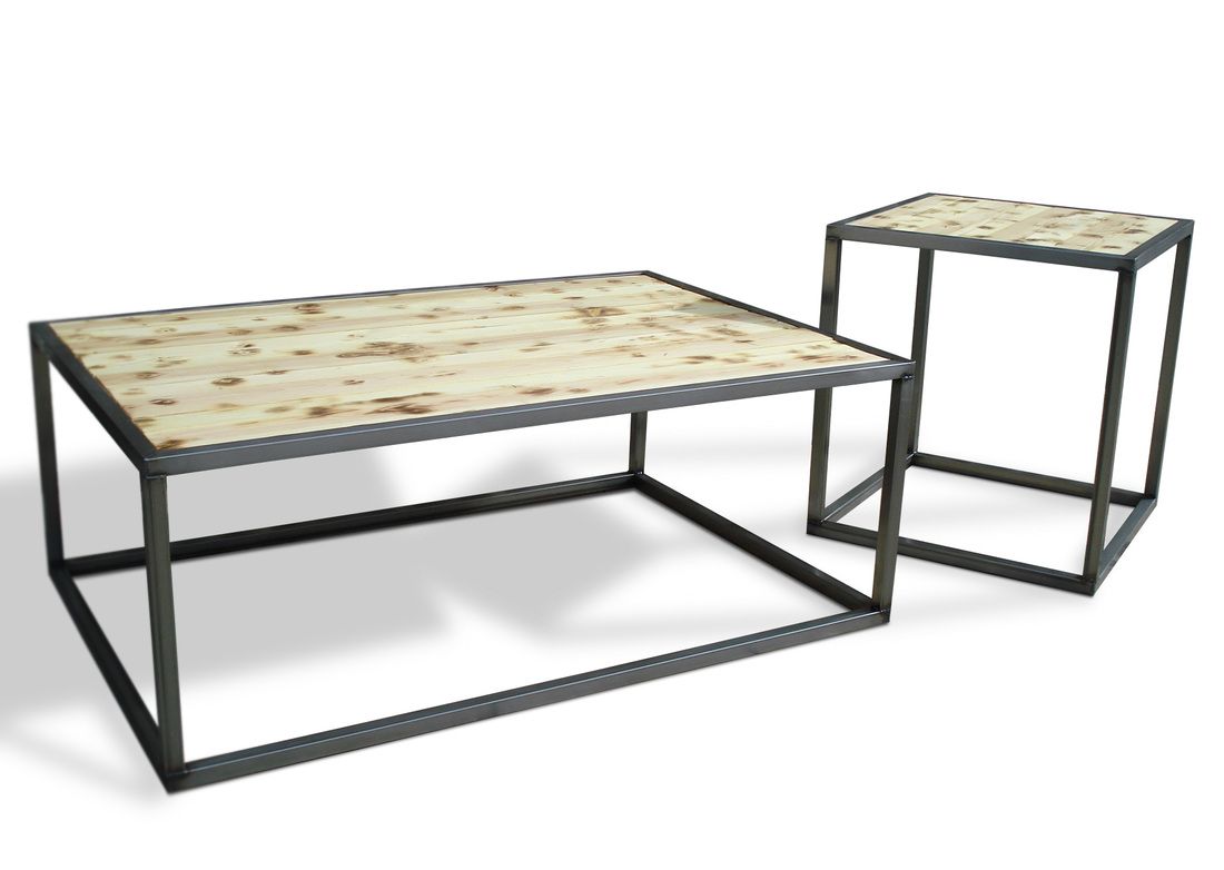 Denver Colorado loft style furniture industrial modern coffee cocktail table