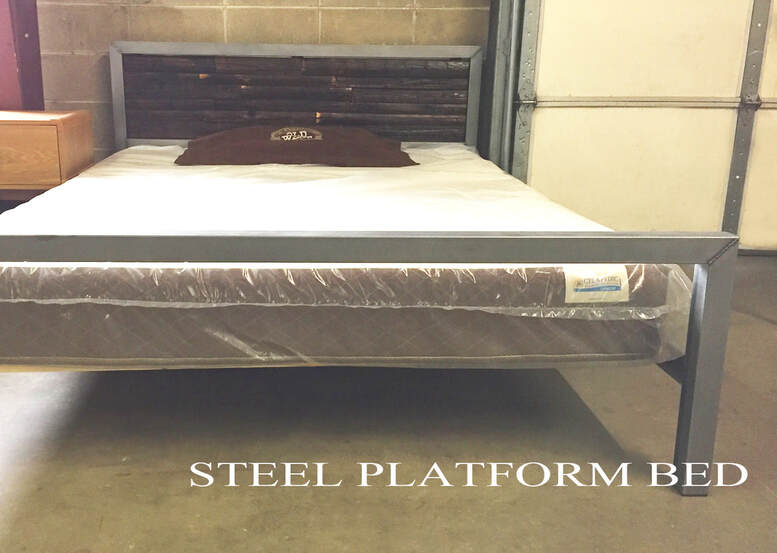 Denver Colorado Industrial king size modern platform bed 