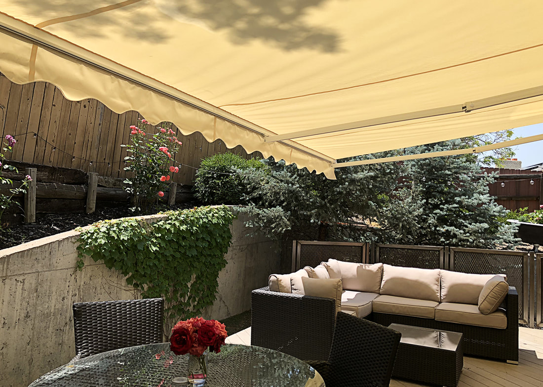 awning, retractable awning, residential awning, manual retractable awning, patio awning, retractable patio awning, outdoor furniture, modern outdoor furniture, upscale outdoor furniture, patio furniture, patio set, backyard patio set,outdoor furniture set,  patio dining 