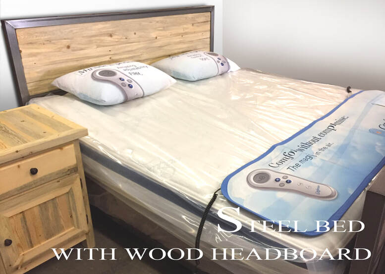 Denver Colorado Industrial wood headboard king size modern bed 